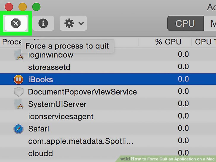 How to force quit an app on mac air